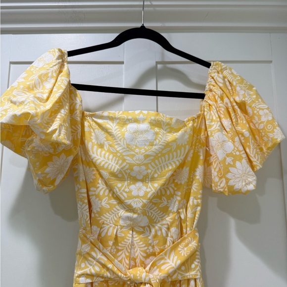 Beyond by Vera Leah Paradiso Yellow Floral Off-Shoulder Dress - Picture 7 of 8